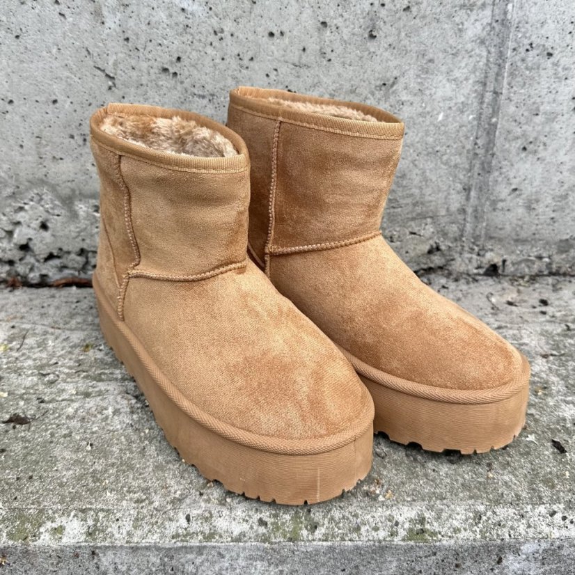 Camel hnědé válenky SNUGGY PLATFORM