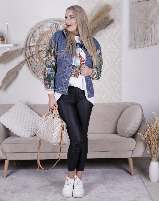 Modrá kombinovaná džínová bunda FOREST DENIM