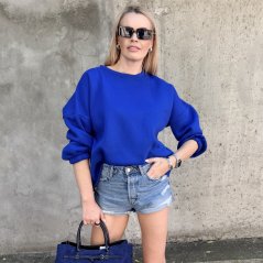 Královsky modrá prémiová mikina s modrým nápisem MOMMY