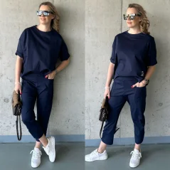 Tmavě modrá fashion souprava NATURE