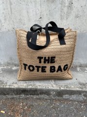 Tmavě béžová letní shopper kabelka TOTE