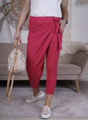 Malinově růžové kalhoty s překladem z máslového materiálu PHENOMEN