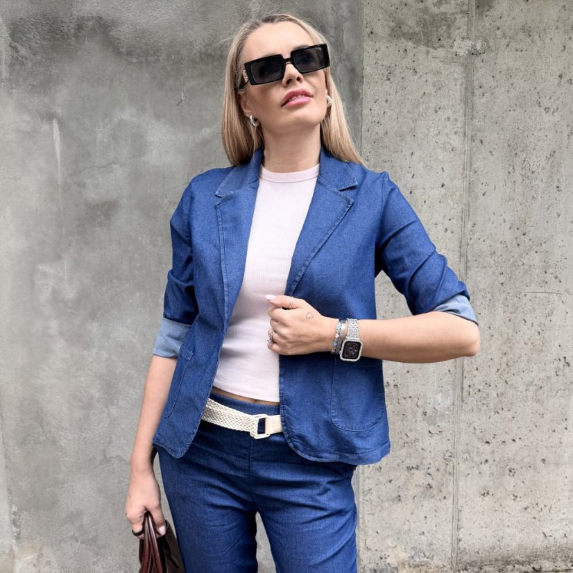 Světle modré džínové sako MONACO DENIM