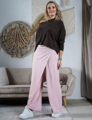 Pudrově růžové kalhoty s překladem LUX WRAPY