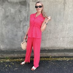 Korálová souprava kalhoty a košile bez rukávu CALYPSO