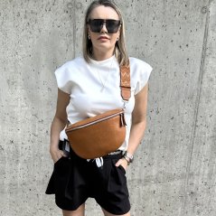 Hnědá ledvinka - crossbody SIDEN