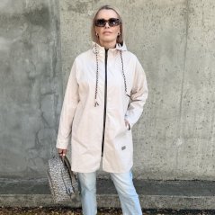 Světle béžová šusťáková bunda DESIGN