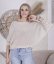 Béžový svetřík netopýřího střihu s mašlí na zádech BELLA BOW