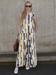 Trendy souprava halenka a maxi široké kalhoty CITY CODE