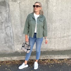 Khaki džínová oversize bunda DUNCANS