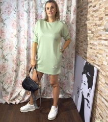 Zelenkavé basic šaty YOURS