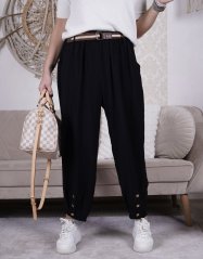 Černé balónové kalhoty s páskem BOHEME