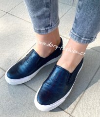 Tmavě modré nazouvací tenisky SLIP ON NAVY