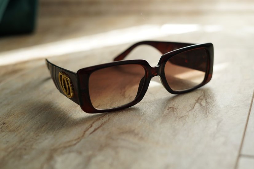 Hnědé sluneční brýle RETRO TORTOISE GOLD
