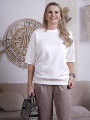 Bílé mikinové tričko AZARE