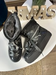 Tmavě šedé nízké sněhule SNOW