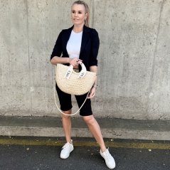 Béžová letní proutěná kabelka CHICA