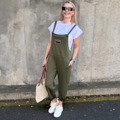Khaki lacláče z máslového materiálu REFINING