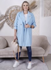Světle modrý uzlíkový kabát VENUS