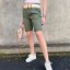Khaki bermudy s elastickým páskem RIVIERA