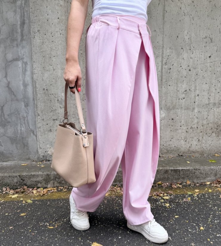 Světle růžové trendy kalhoty s překladem ELYSIA