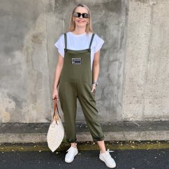 Khaki lacláče z máslového materiálu REFINING