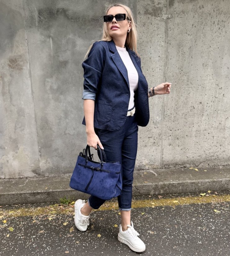 Tmavě modré džínové sako MONACO DENIM