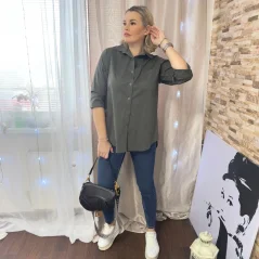 Khaki košile s kapsou CHOICES