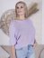 Světle fialkový svetřík netopýřího střihu s mašlí na zádech BELLA BOW