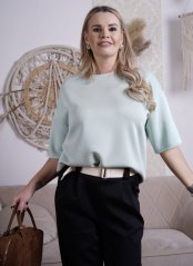 Mintově zelené mikinové tričko AZARE