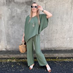 Khaki vzdušná souprava s náhrdelníkem AURA
