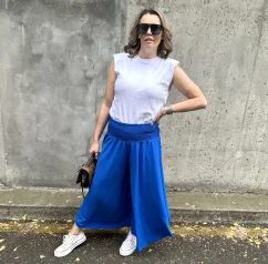 Královsky modrá kalhotová sukně SUPRENA