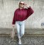 Burgundy červená stylová semišová bunda MILANO