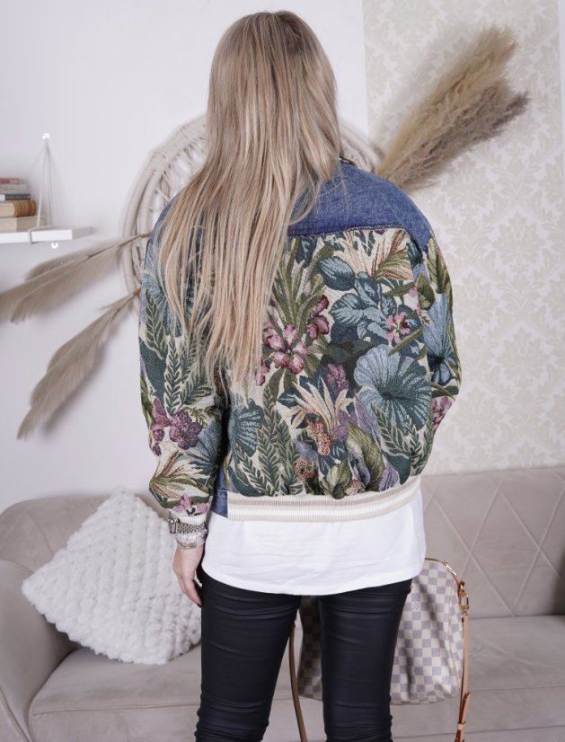 Modrá kombinovaná džínová bunda FOREST DENIM