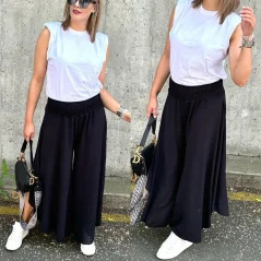 Černá kalhotová sukně SUPRENA