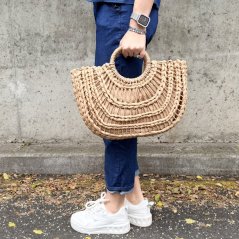 Hnědá proutěná kabelka COCONUT