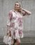 Krémové boho šaty s bordó květy BOHO BLOOM