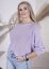 Světle fialkový svetřík netopýřího střihu s mašlí na zádech BELLA BOW