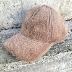 Béžová kožešinová kšiltovka LUX FUR