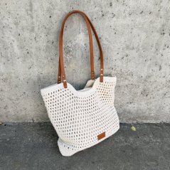 Krémová letní kabelka IBIZA CROCHET