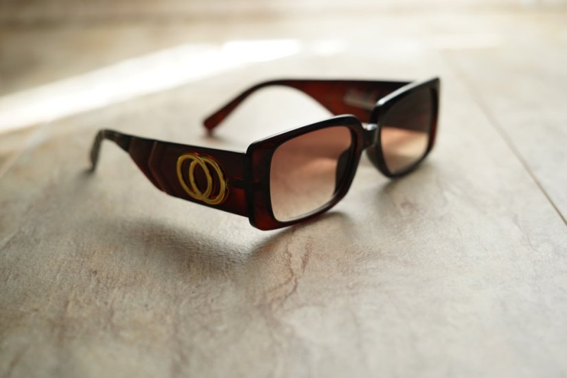 Hnědé sluneční brýle RETRO TORTOISE GOLD