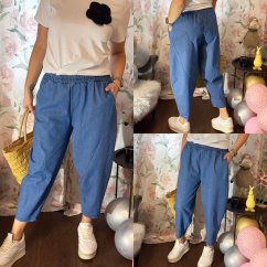 Modré džínové trendy kalhoty KRISTIN