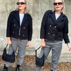 Černý krátký kabátek VERONA