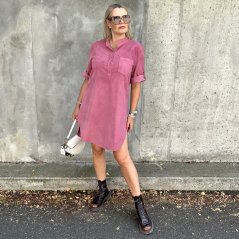 Starorůžové cordové tunikové šaty SHAPE