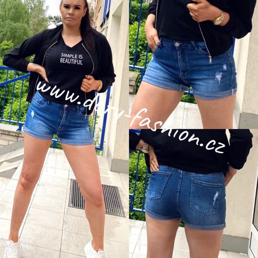 Modré džínové kraťasy MAREY
