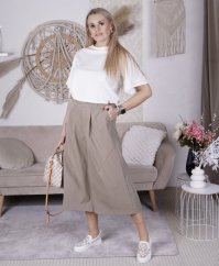 Mokka hnědá kalhotová sukně CONNIE