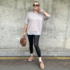 Mokka hnědá delší mikina z máslového materiálu PEOPLE