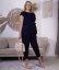 Tmavě modrá trendy souprava ELEGANT CHIC