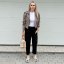 Černé elastické trendy kalhoty LUX ALORA