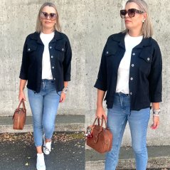 Černá džínová oversize bunda DUNCANS